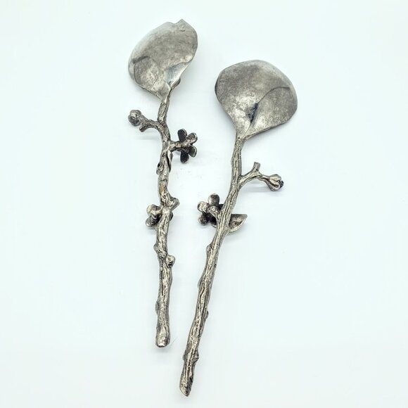 Vintage Bombay Company Metal Branch Floral Serving Set - Picture 2 of 5